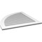 Ekena Millwork Quarter Round Top Left Surface Mount PVC Gable Vent w/ 3-1/2"W x 1"P Standard Frame, 34"W x 38"H GVPQL34X3801SN - alternate 5